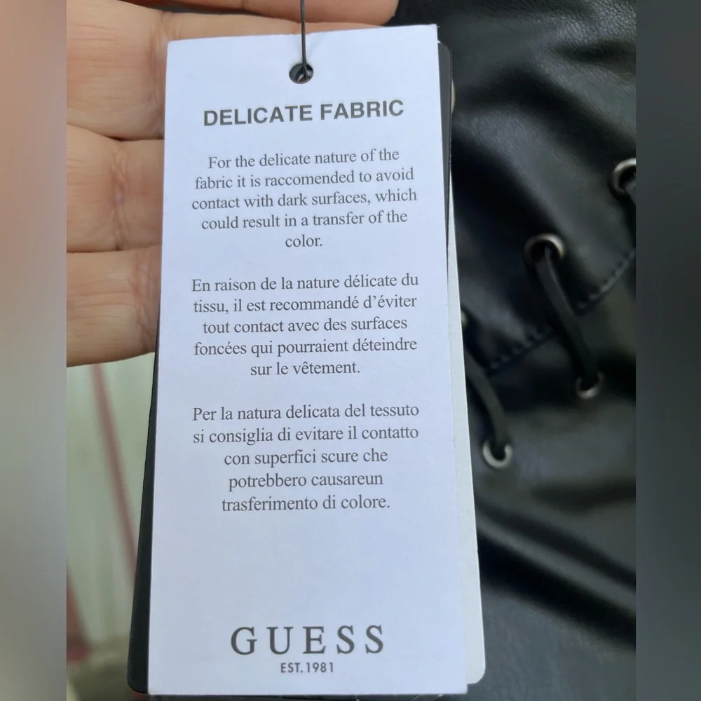 Guess Women's Justine Faux-Leather Bodycon Dress - Jet Black - Picture 7 of 16